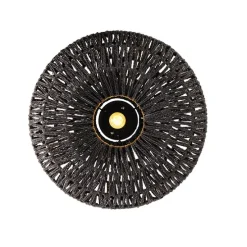 Retro-Deckenleuchte schwarz Seil 50cm - Lina