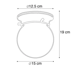 Retro-Deckenleuchte weißes Opalglas - Scoop