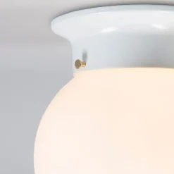 Retro-Deckenleuchte weißes Opalglas - Scoop