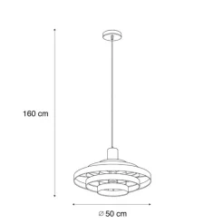 Retro-Hängelampe Grün Rund - Halo Cirque