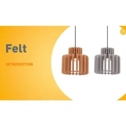 Retro-Hängelampe Orange - Felt