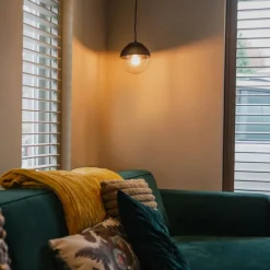 Retro-Hängelampe schwarz mit klarem Glas 20 cm - Eclipse