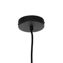 Retro-Hängelampe schwarz mit klarem Glas 20 cm - Eclipse