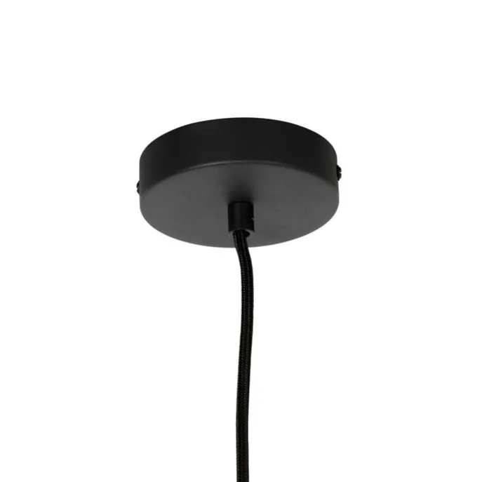 Retro-Hängelampe schwarz mit klarem Glas 20 cm - Eclipse