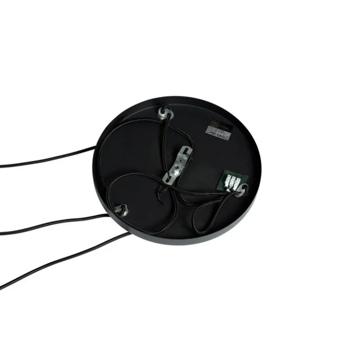 Retro-Hängelampe schwarz mit klarem Glas, rund, 3-flammig – Eclipse