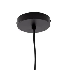 Retro-Hängelampe schwarz mit taupefarbenem Schirm - Felt