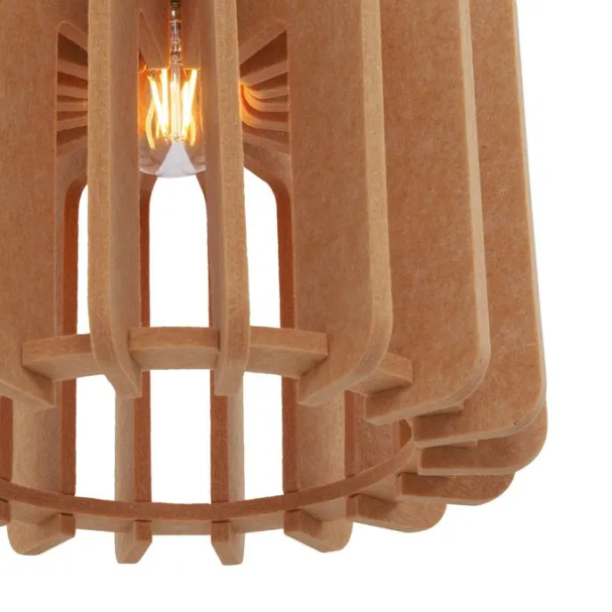 Retro-Hängelampe schwarz mit Orange 3-flammig - Felt