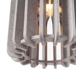 Retro-Hängelampe schwarz mit Taupe 3-flammig - Felt