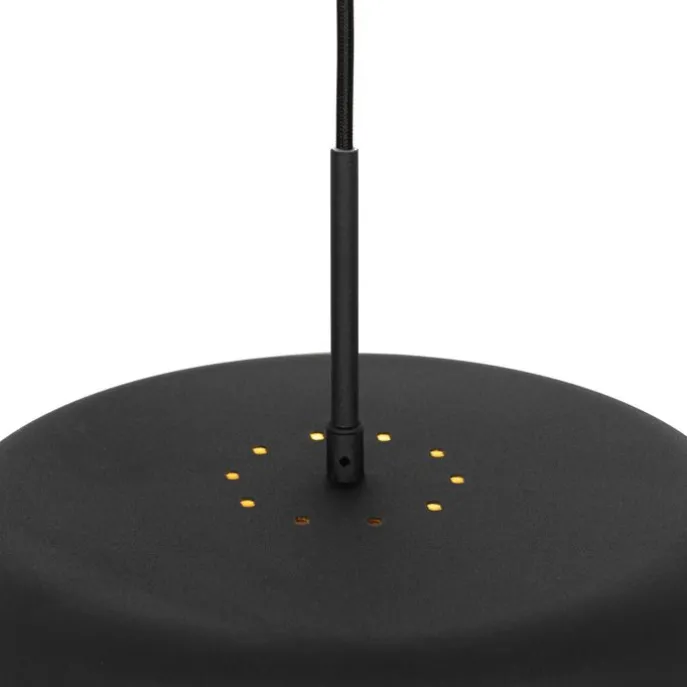 Retro-Hängelampe schwarz mit goldenem Innenleben – Jinte