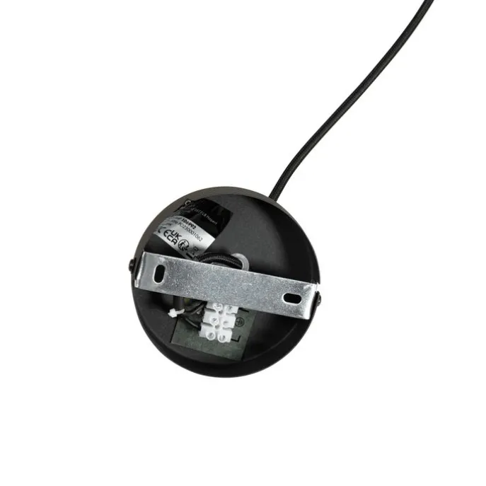 Retro-Hängelampe schwarz mit goldenem Innenleben – Jinte