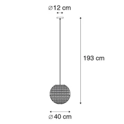 Retro-Hängelampe weiß 40 cm - Lina Ball 40