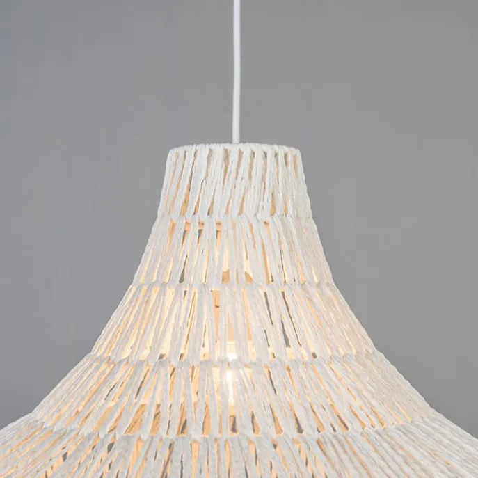 Retro-Hängelampe weiß 50 cm - Lina Cono 50