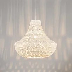 Retro-Hängelampe weiß 50 cm - Lina Cono 50