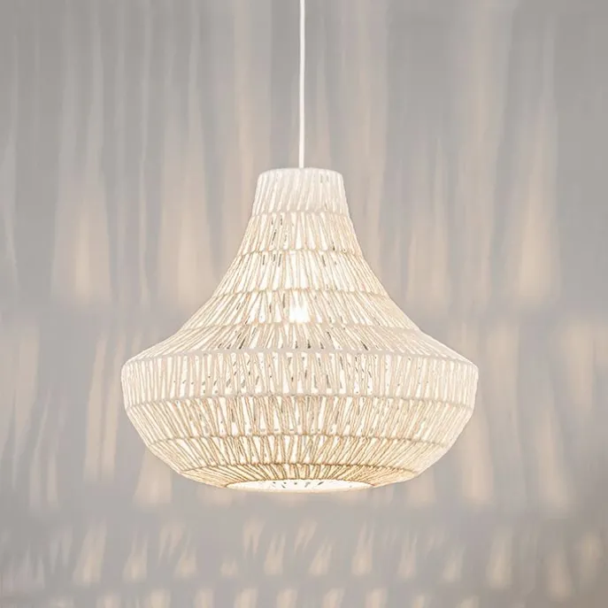 Retro-Hängelampe weiß 50 cm - Lina Cono 50