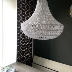 Retro-Hängelampe weiß 50 cm - Lina Cono 50