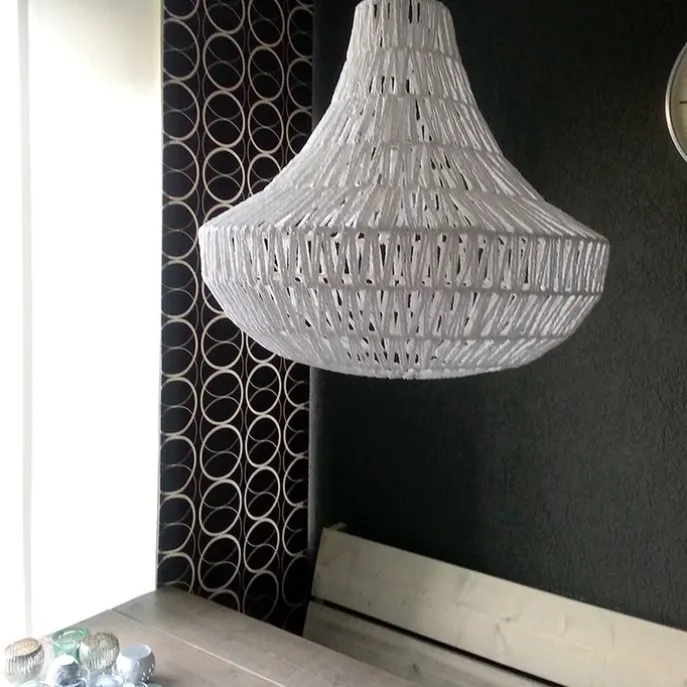 Retro-Hängelampe weiß 50 cm - Lina Cono 50