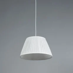 Retro-Hängelampe weiß 35 cm - Plisse