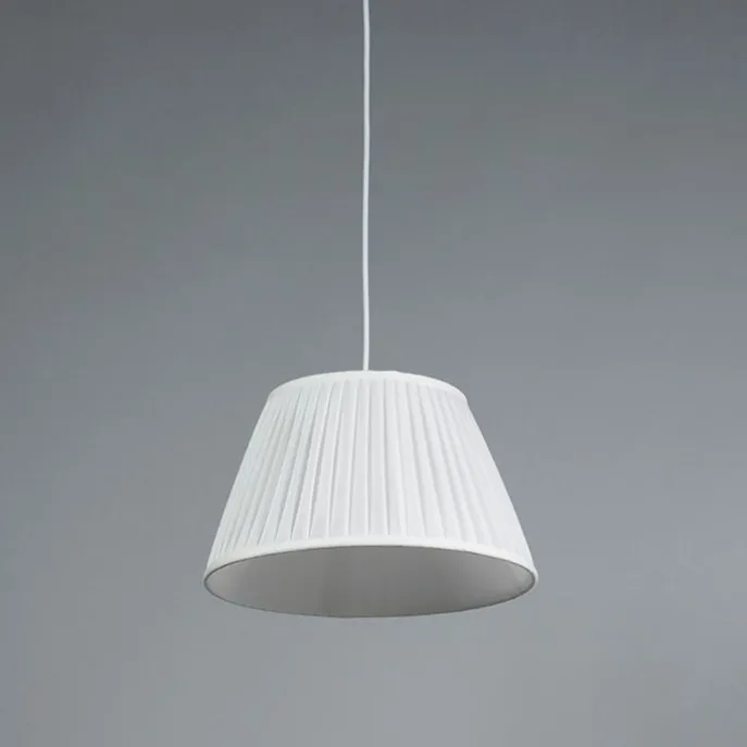 Retro-Hängelampe weiß 35 cm - Plisse