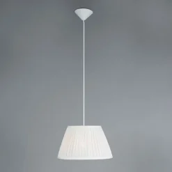 Retro-Hängelampe weiß 35 cm - Plisse