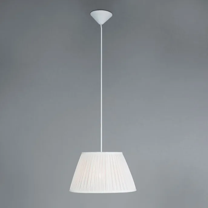 Retro-Hängelampe weiß 35 cm - Plisse