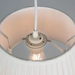 Retro-Hängelampe weiß 35 cm - Plisse
