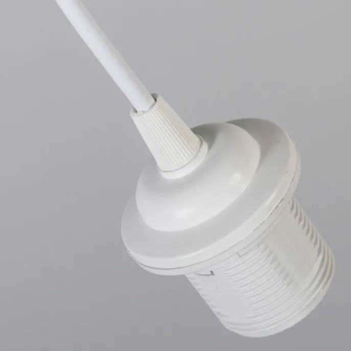 Retro-Hängelampe weiß 35 cm - Plisse