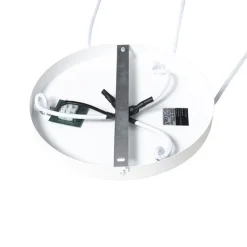 Retro-Hängelampe weiß mit Rattan 3-flammig rund - Akira