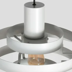 Retro-Hängelampe Weiß Rund - Halo Cirque