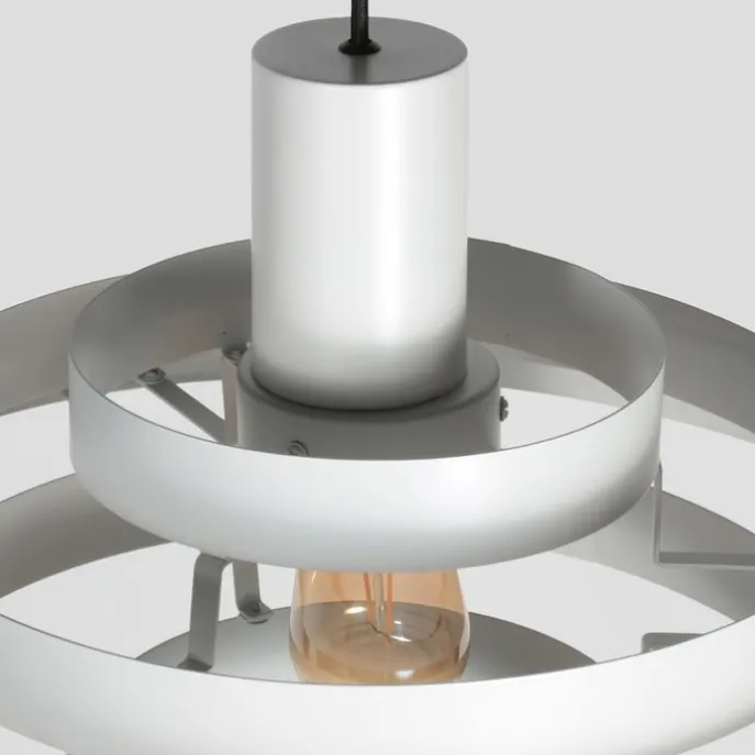 Retro-Hängelampe Weiß Rund - Halo Cirque