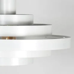 Retro-Hängelampe Weiß Rund - Halo Cirque