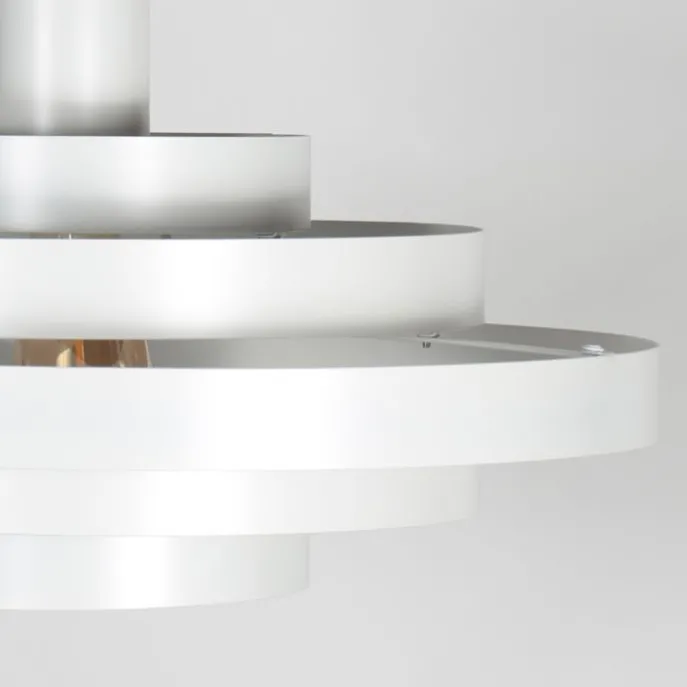 Retro-Hängelampe Weiß Rund - Halo Cirque