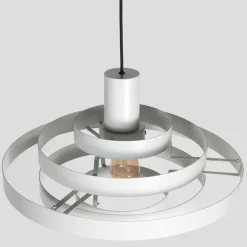 Retro-Hängelampe Weiß Rund - Halo Cirque