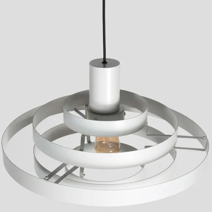 Retro-Hängelampe Weiß Rund - Halo Cirque