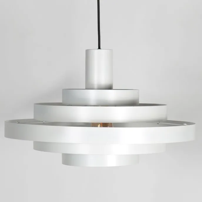 Retro-Hängelampe Weiß Rund - Halo Cirque