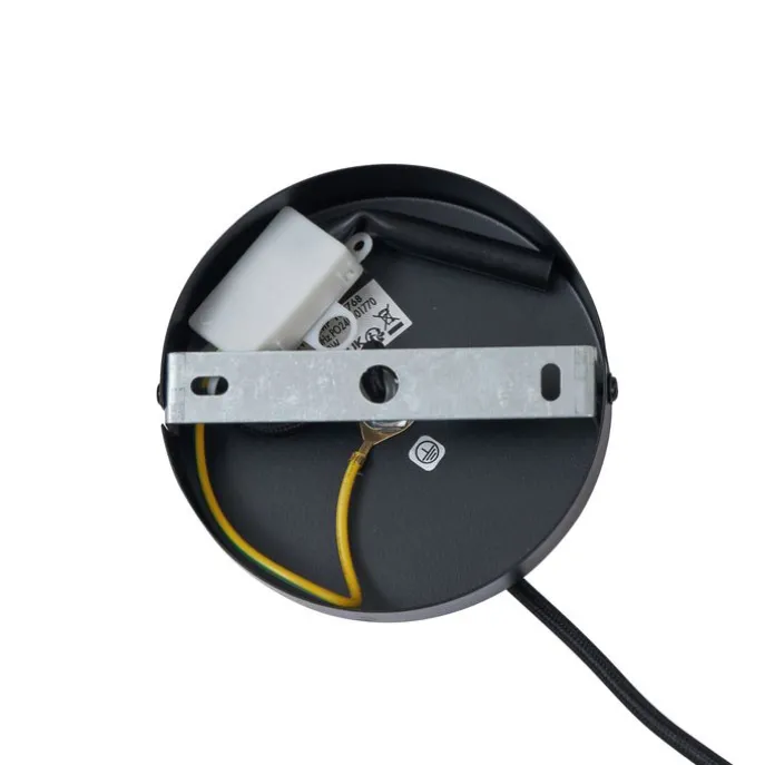 Retro-Hängeleuchte schwarz mit grünem Glas - Denise