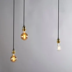 Retro-Hängeleuchte schwarz 3-flammig - Granny Frame