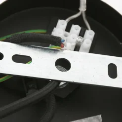 Retro-Pendelleuchte Schwarz und Gold mit Glas-Innenleben - Flinter