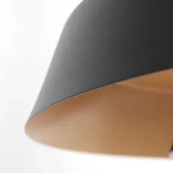 Retro-Pendelleuchte Schwarz und Gold mit Glas-Innenleben - Flinter