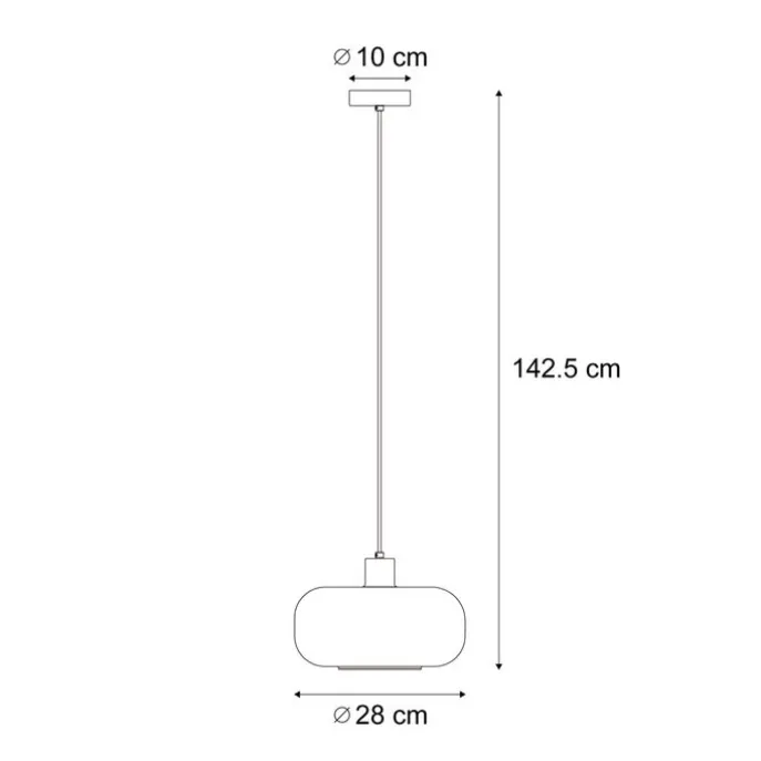 Retro-Pendelleuchte Schwarz mit Grünglas - Bizle
