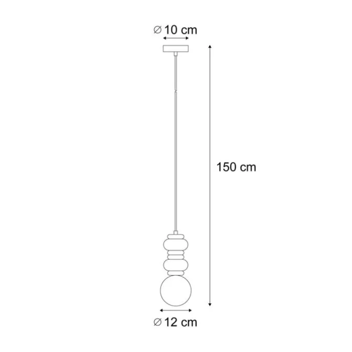 Retro-Pendelleuchte Senfgelb mit mattiertem Glas - Fedde