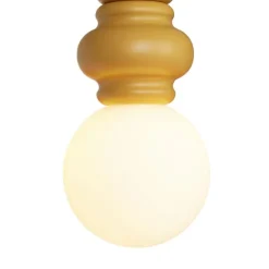 Retro-Pendelleuchte Senfgelb mit mattiertem Glas 3-flammig - Fedde