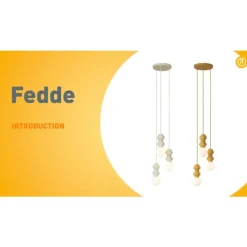 Retro-Pendelleuchte Senfgelb mit mattiertem Glas 3-flammig - Fedde