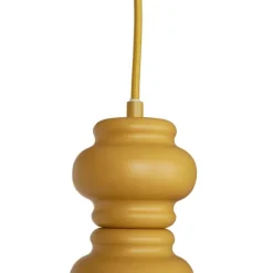 Retro-Pendelleuchte Senfgelb mit mattiertem Glas 3-flammig - Fedde