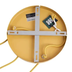 Retro-Pendelleuchte Senfgelb mit mattiertem Glas 3-flammig - Fedde