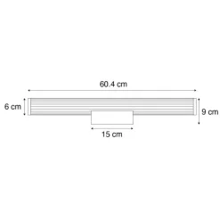 Retro-Wandleuchte Bronze 60,4 cm inkl. LED IP44 - Coco