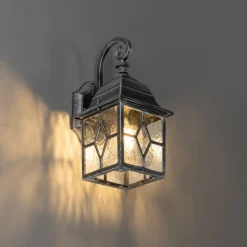 Romantische Außenwandlaterne in Antiksilber – London