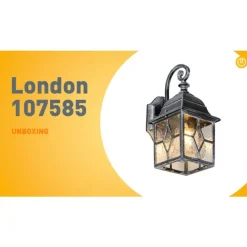 Romantische Außenwandlaterne in Antiksilber – London