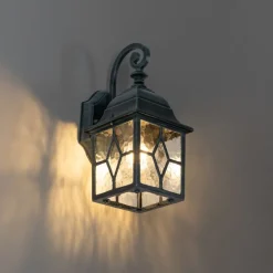 Romantische Außenwandlaterne dunkelgrün - London