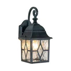 Romantische Außenwandlaterne dunkelgrün - London