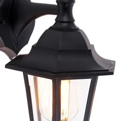 Romantische Außenwandleuchte schwarz IP44 - New Haven